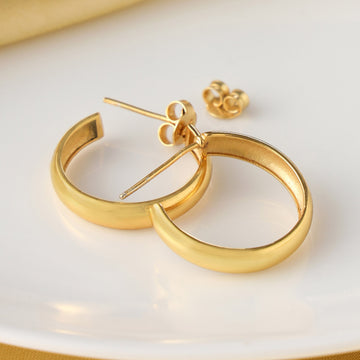 Broad dainty hoops